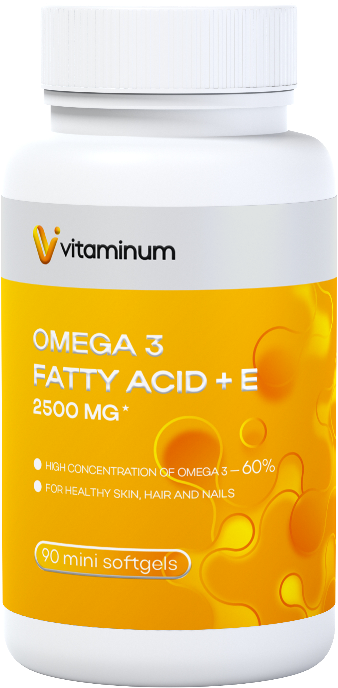  Vitaminum ОМЕГА 3 60% + витамин Е (2500 MG*) 90 капсул 700 мг   в Смоленске