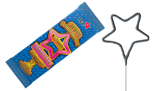  Бенгальские свечи фигурные 2 шт "Звездочка"  в Смоленске